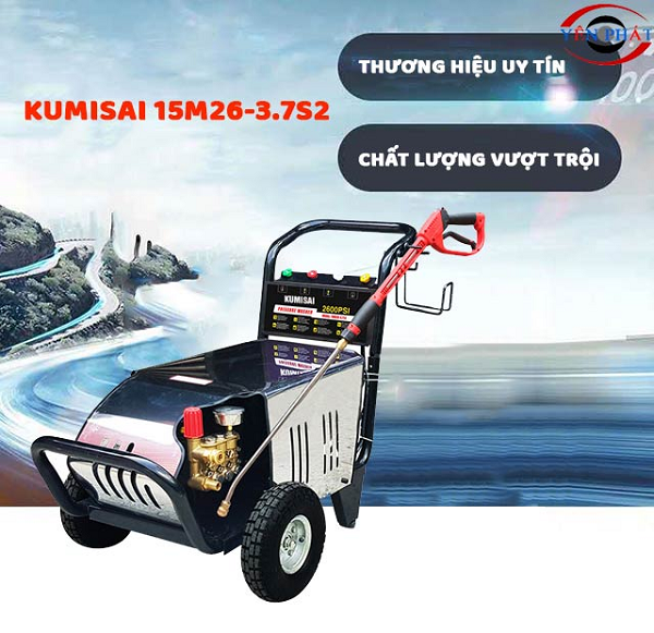 Máy rửa xe 180bar Kumisai KMS 15M26-3.7S2
