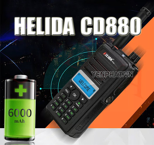 Bộ đàm 100km Helida CD880 cầm tay  | Điện Máy Yên Phát