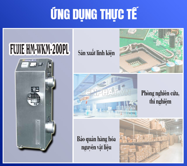 ứng dụng máy hút ẩm fujie hm-wkm-200pl | Điện Máy Yên Phát