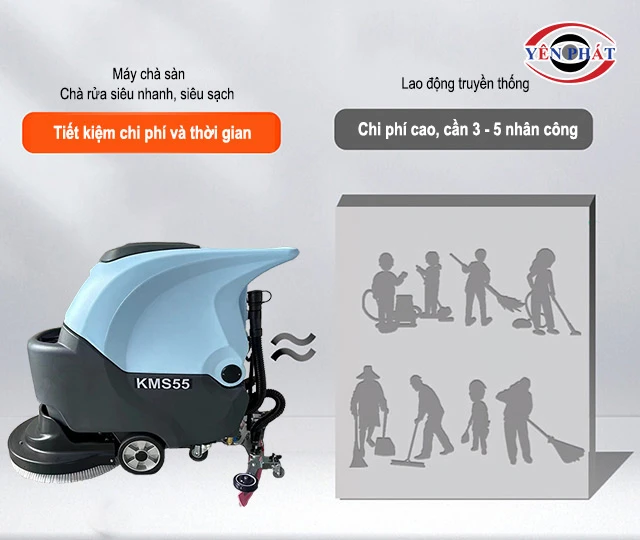 máy chà sàn giúp tiết kiệm lao động