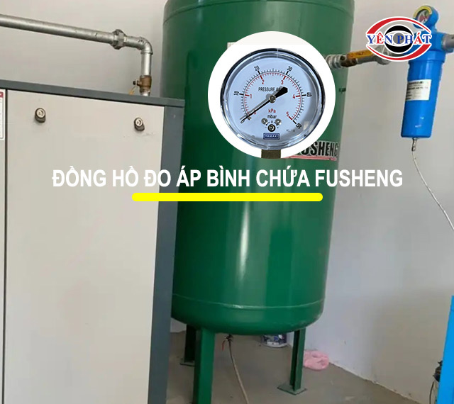 đông hồ do áp của Bình tích khí nén Fusheng 5000L