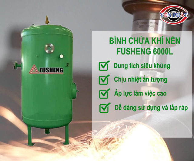 ưu điểm của  Bình chứa khí nén Fusheng 6000L 