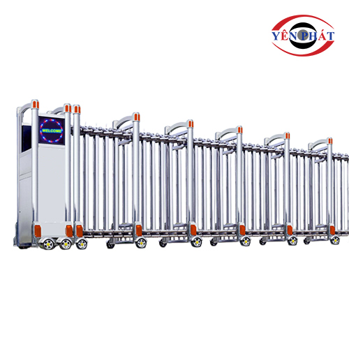 Cổng xếp inox chạy điện PC-J8912