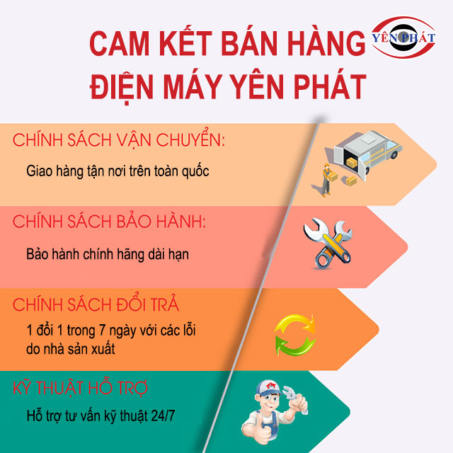 cam kết của yên phát khi mua Xe ép nước lau sàn đôi AF08073