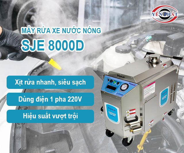 Hiệu suất gia nhiệt nhanh của máy rửa xe ô tô hơi nước nóng SJE 8000D