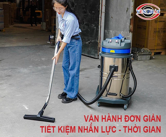 máy hút bụi công nghiệp giúp tiết kiệm sức lực