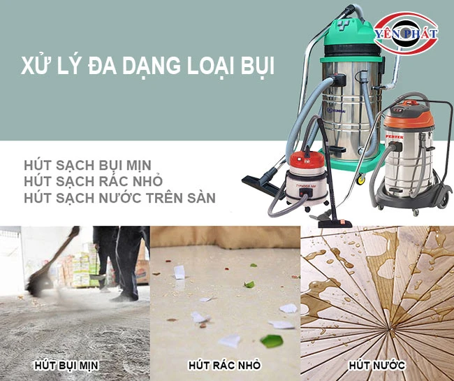 máy hút bụi công nghiệp xử lý đa dạng loại bụi
