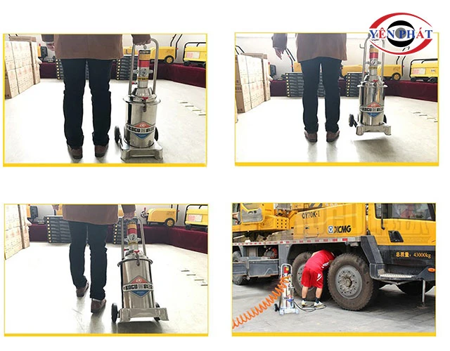 Máy bơm mỡ thiết kế tiên lợi, dễ di chuyển