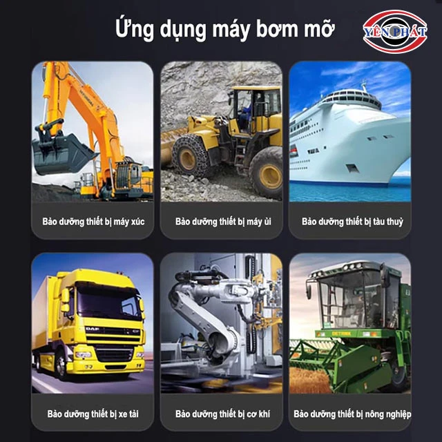 ứng dụng đa dạng của máy bơm mỡ