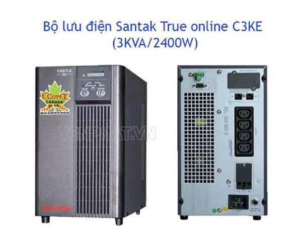 Bộ lưu điện Santak True online C3KE (3KVA/2400W)