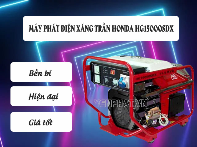 máy phát điện xăng trần Honda HG15000SDX
