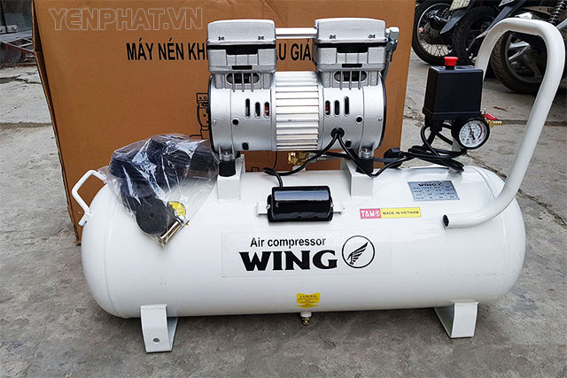 máy nén khí không dầu giảm âm wing TW-OF750X2-50