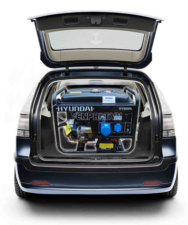 máy phát điện chạy xăng Hyundai HY 6000L