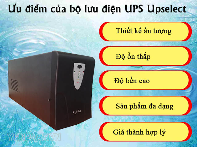 ưu điểm nổi bật của thiết bị tích điện UPS Upselect