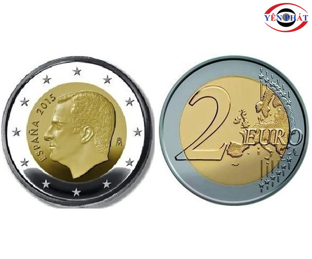 Các mệnh giá tiền Tây Ban Nha 2 euro