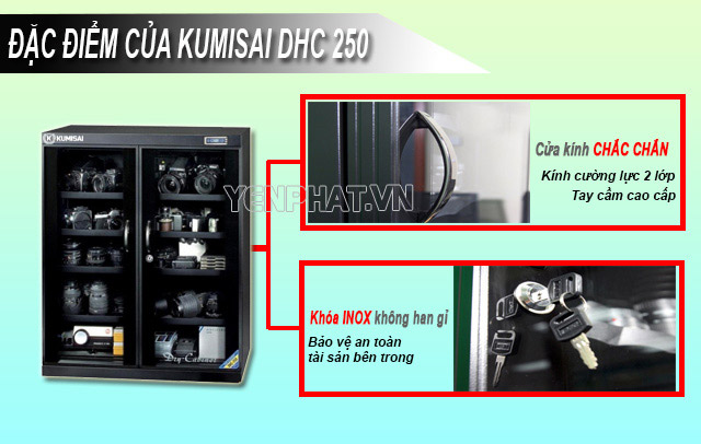 đặc điểm tủ chống ẩm Kumisai DHC 250