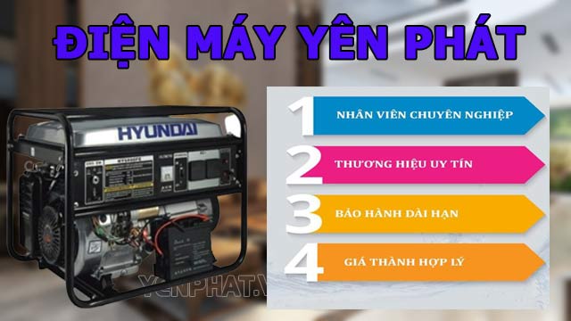 Máy phát điện gia đình Hyundai HY 6800FE