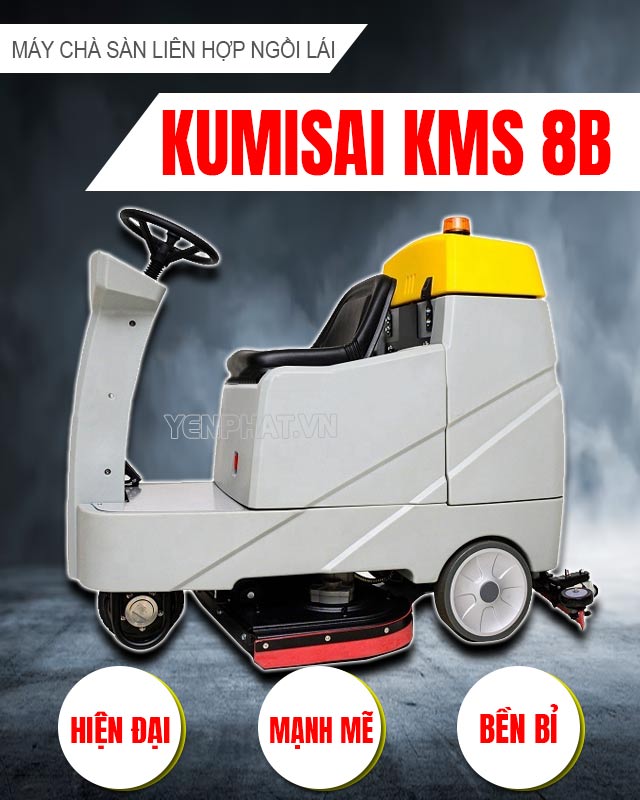 Hình ảnh máy chà sàn liên hợp ngồi lái Kumisai KMS 8B