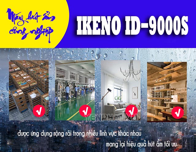 ứng dụng máy hút ẩm công nghiệp IKENO ID -9000S
