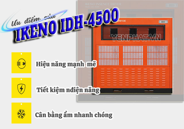ưu điểm máy hút ẩm nhiệt độ cao IKENO IDH-4500