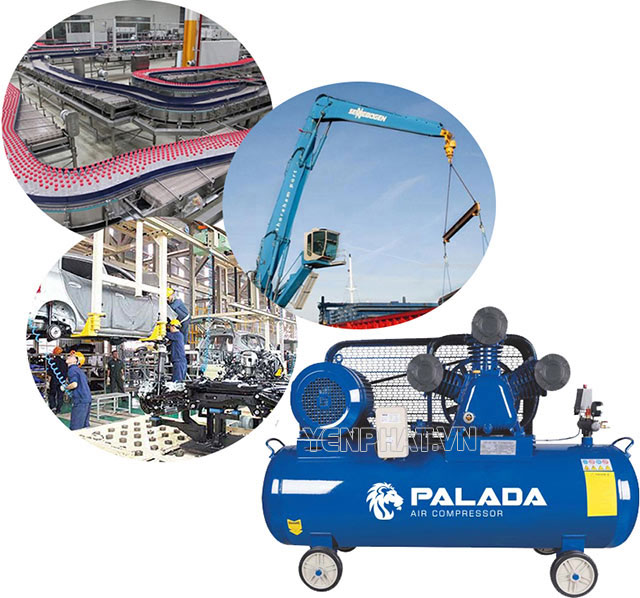 Máy nén khí công nghiệp Palada PA-15500 được sử dụng trong nhiều lĩnh vực