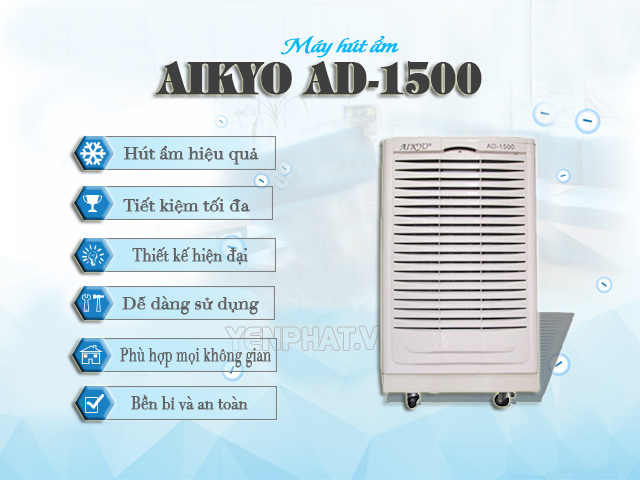 máy hút ẩm phổ thông Aikyo AD-1500