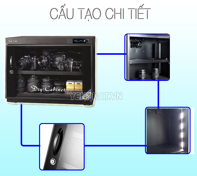 cấu tạo tủ chống ẩm Dry-Cabi DHC 080 II