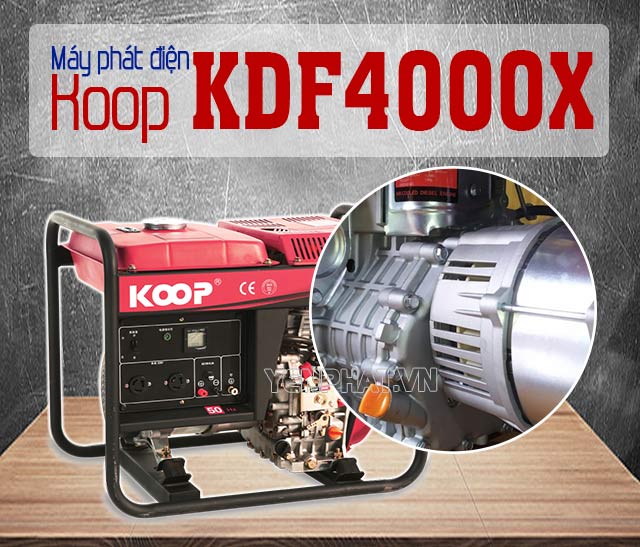 Động cơ siêu khỏe của máy phát điện dầu 3kW Koop KDF4000X