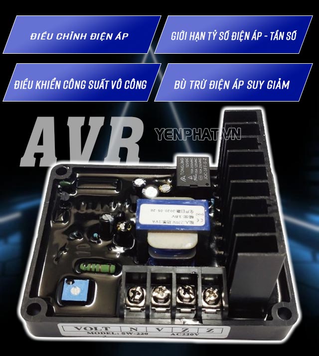 Các chức năng của AVR máy phát điện 3 pha, 1 pha