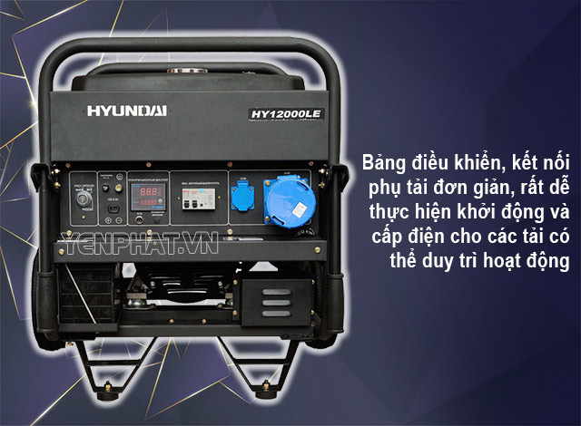 Bảng điều khiển của Hyundai HY 12000LE trực quan, dễ sử dụng