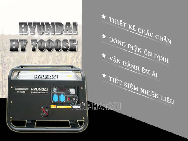 Những ưu điểm nổi bật của máy phát điện xăng Hyundai HY 7000SE