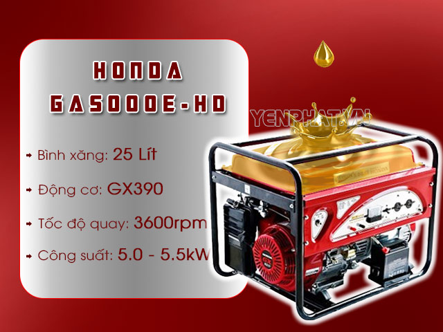 Honda GA5000E-HD vận hành ổn định và tiết kiệm tối đa
