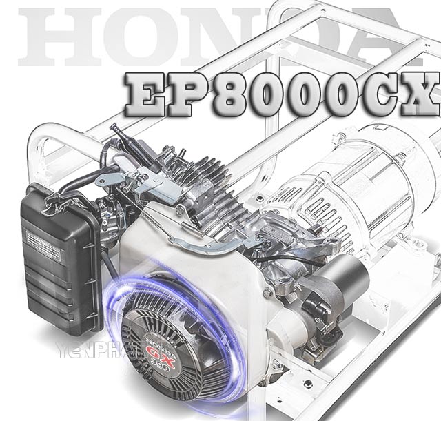 Động cơ của Honda EP8000CX cho khả năng vận hành mạnh mẽ, liên tục