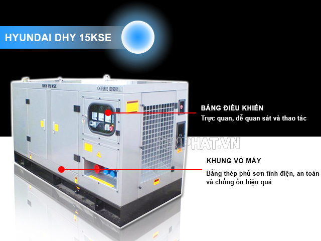 Một số ưu điểm của máy phát điện Diesel Hyundai DHY 15KSE