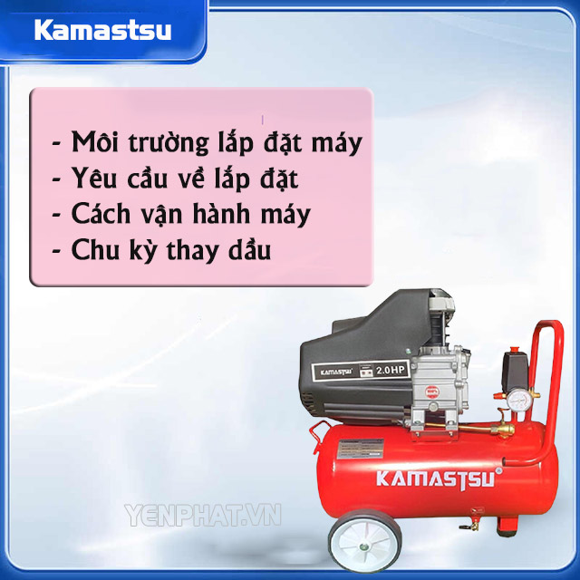 Một số vấn đề cần lưu ý khi sử dụng máy nén hơi Kamastsu