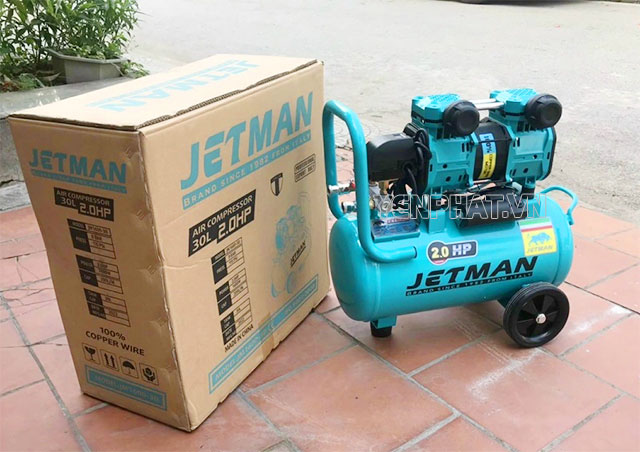 Máy nén khí Jetman 30L JM-1600-30 2HP nhỏ nhắn, tiện dụng