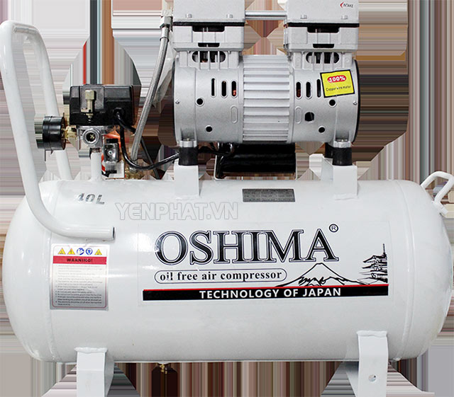 Dòng máy nén khí Oshima không dầu cho chất lượng khí nén sạch 100%