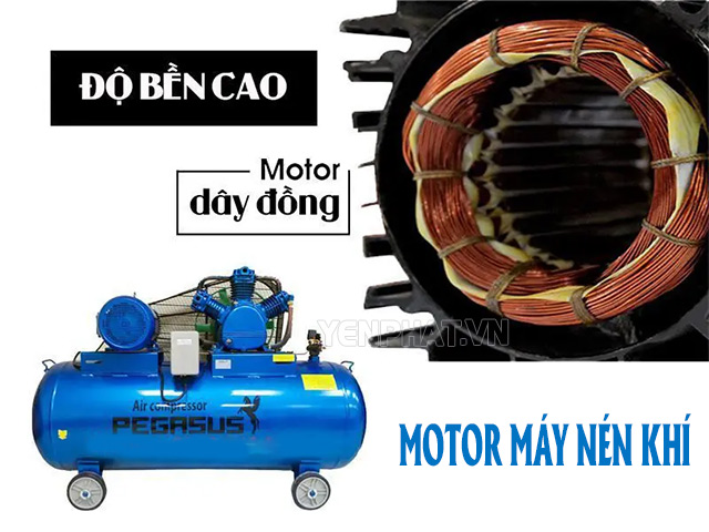 Motor máy nén khí là bộ phận chịu trách nhiệm chính cho hoạt động của máy