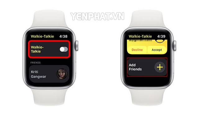 Mời bạn bè dùng bộ đàm Apple Watch