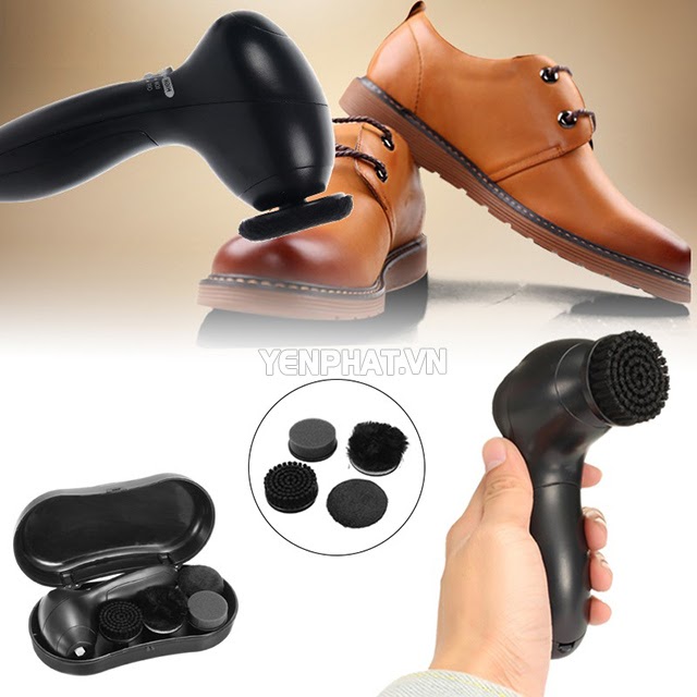 Sử dụng máy đánh bóng giày cầm tay mini