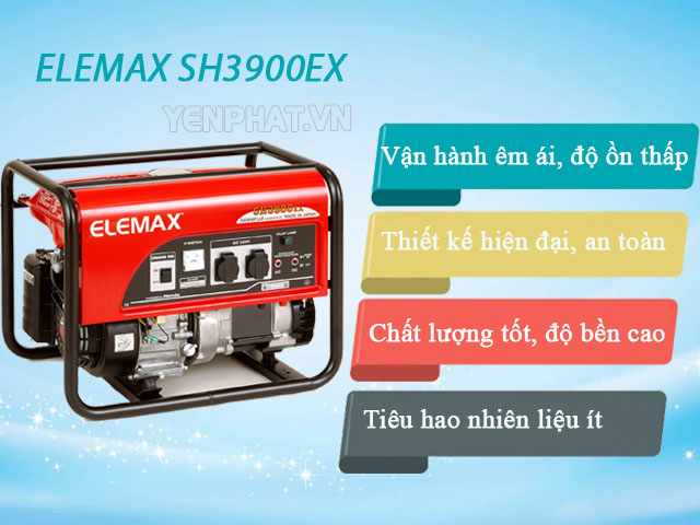 Máy phát điện Elemax SH3900EX chính hãng