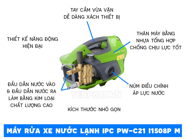Kết cấu máy rửa xe nước lạnh IPC PW-C21 I1508P M