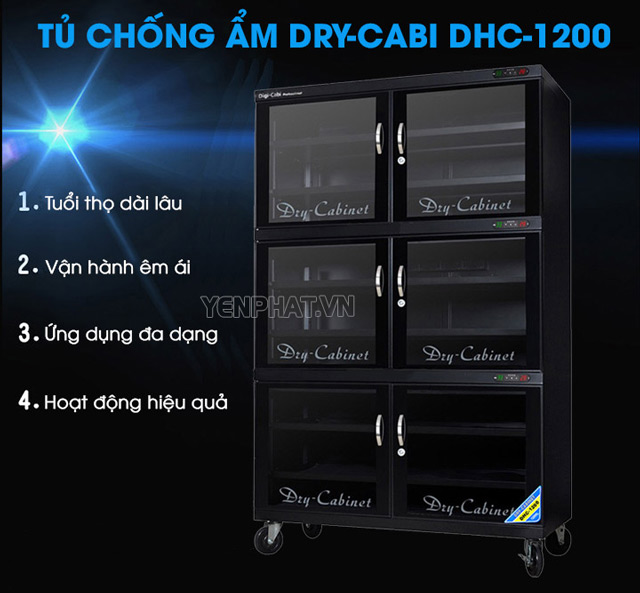 Dry – cabinet DHC-1200 - Sản phẩm có khả năng chống ẩm cực tốt