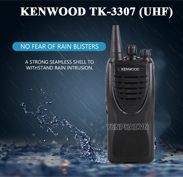 Bộ đàm Kenwood TK-3307 UHF đáp ứng đầy đủ tiêu chuẩn quân sự Mỹ